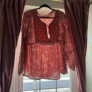 Lucky Brand Floral Blouse